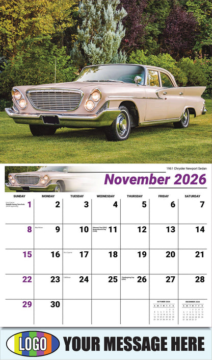2026 Business Promotion Calendar - Classic Cars - 1961 Chrysler Newport Sedan - November
