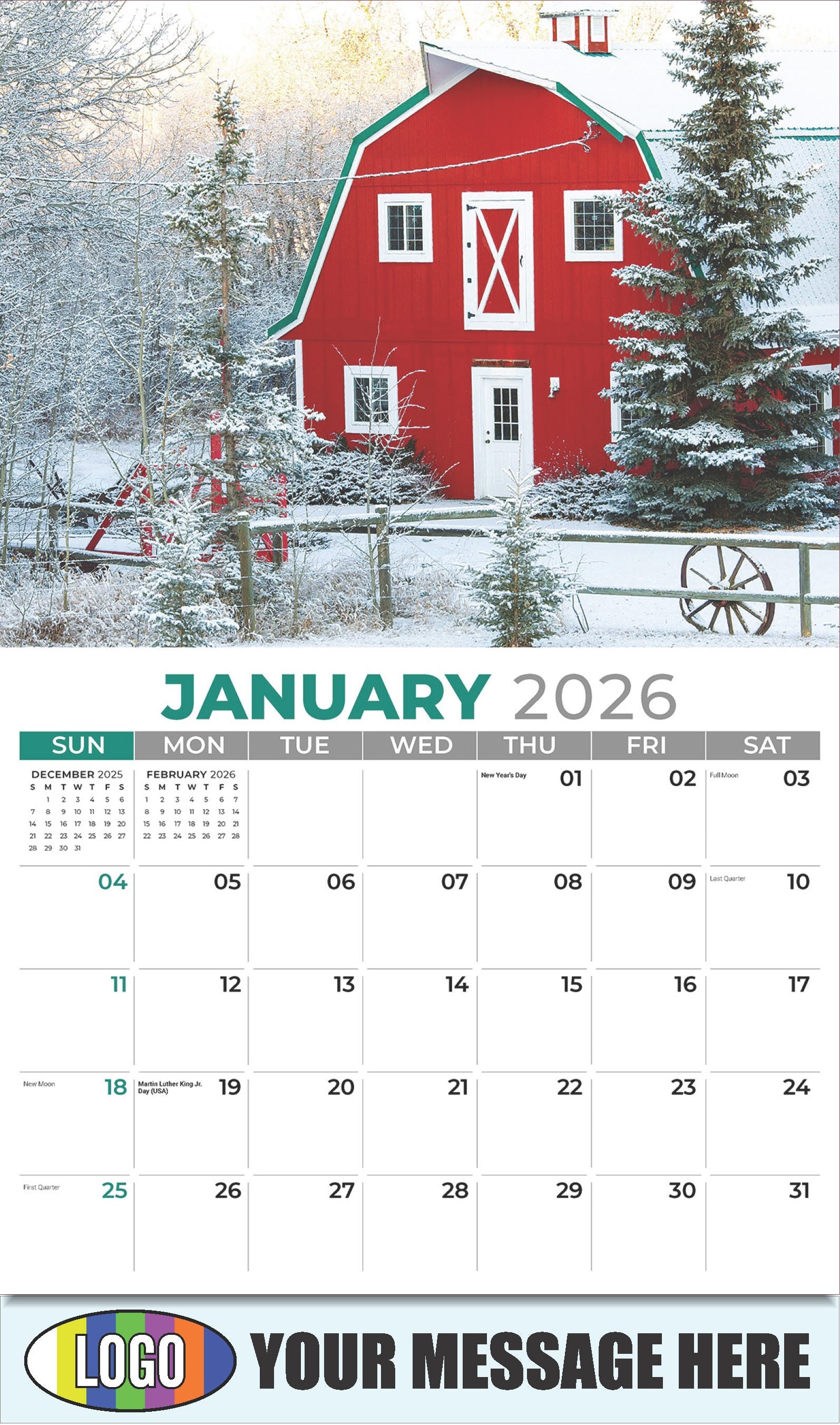 2026 Business Promotional Calendar - Country Spirit - January
