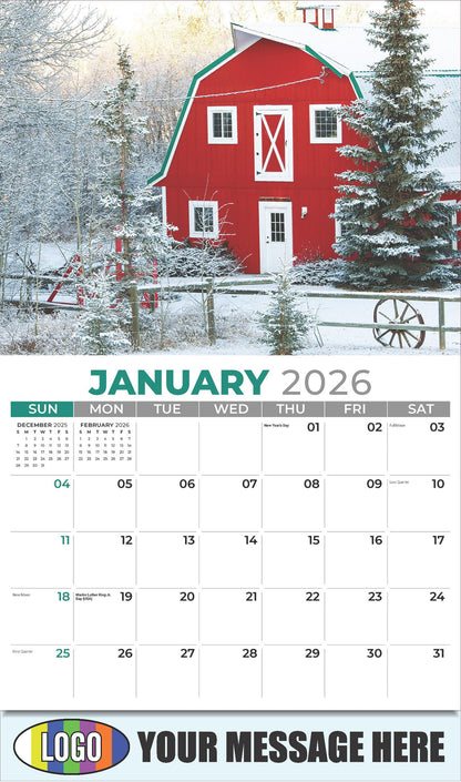 2026 Business Promotional Calendar - Country Spirit - January