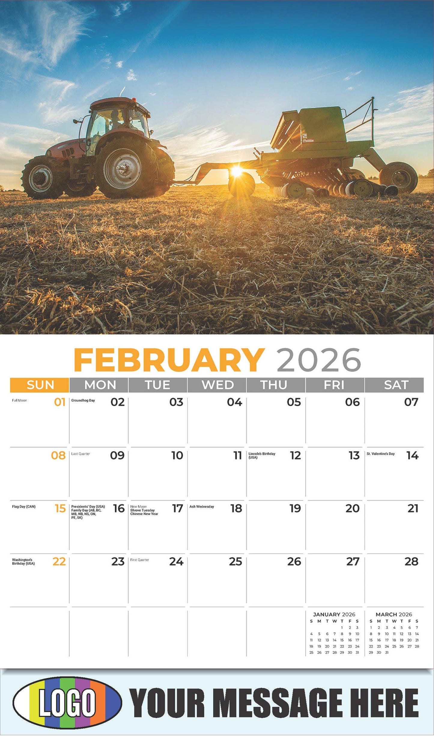 2026 Business Promotional Calendar - Country Spirit - February