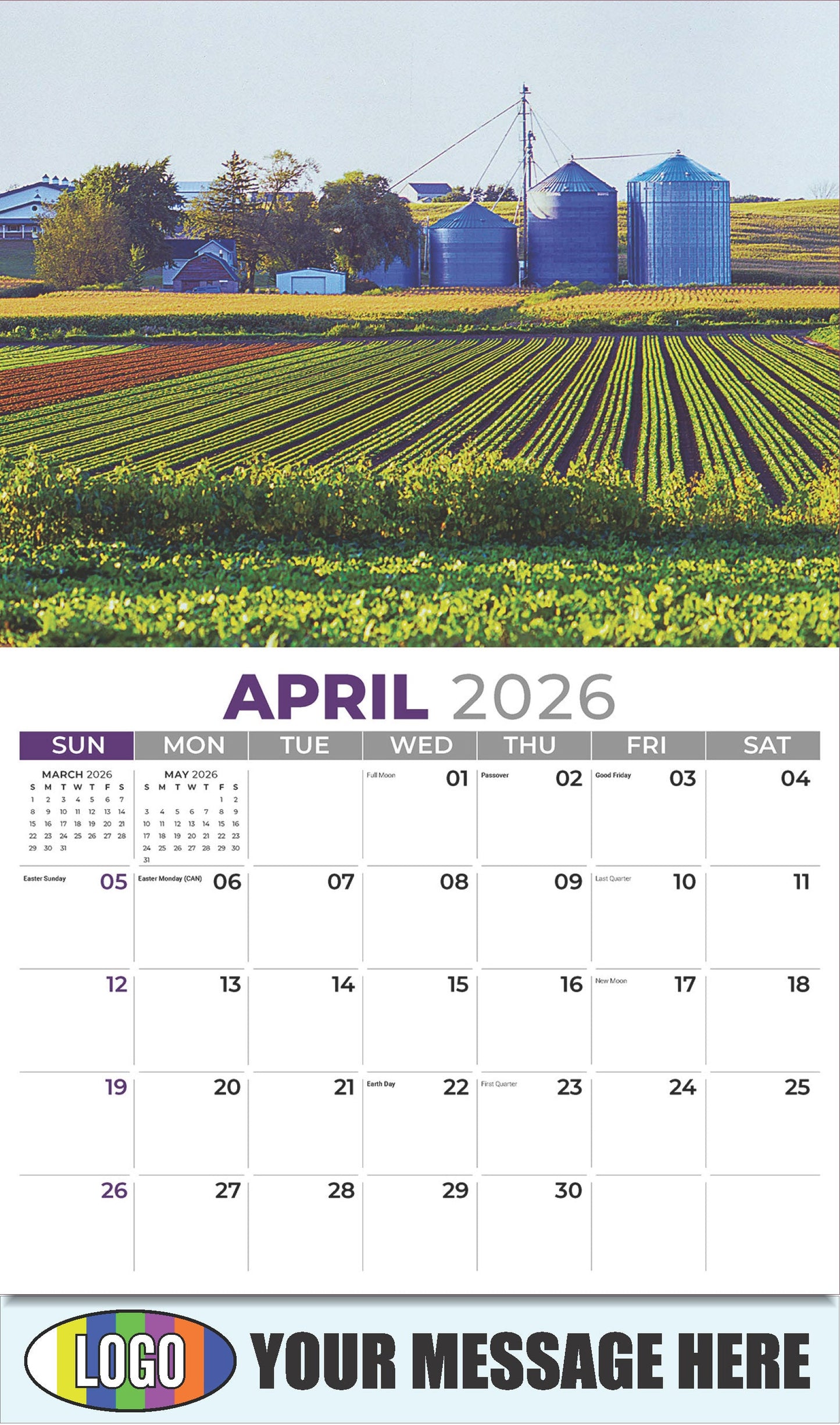 2026 Business Advertising Calendar - Country Spirit - April