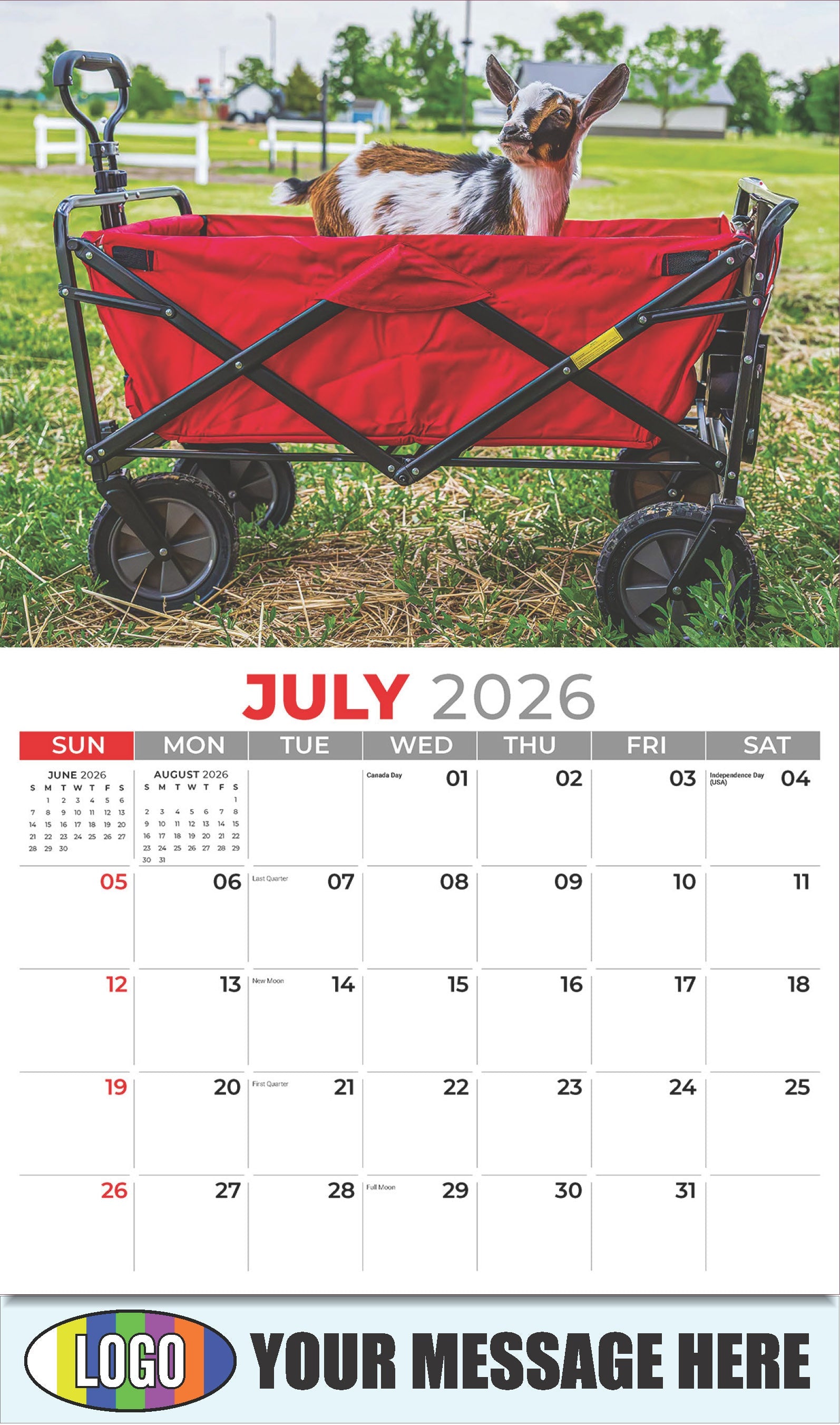 2026 Business Promo Calendar - Country Spirit - July