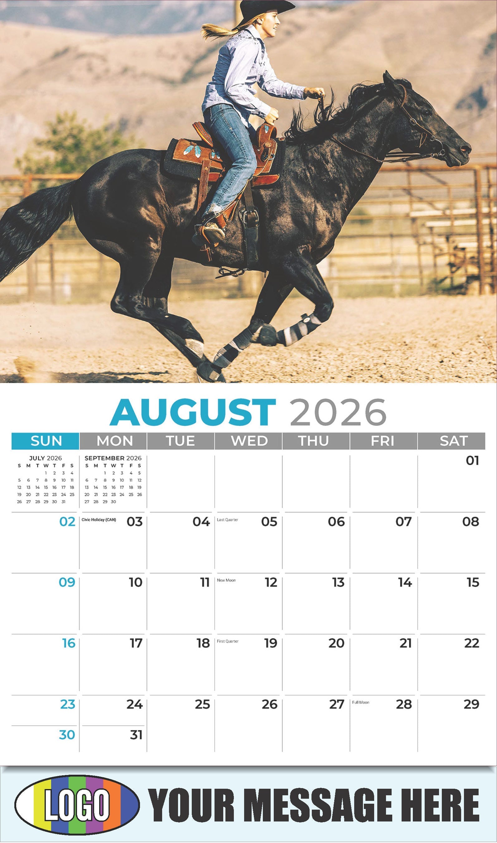 2026 Business Promo Calendar - Country Spirit - August