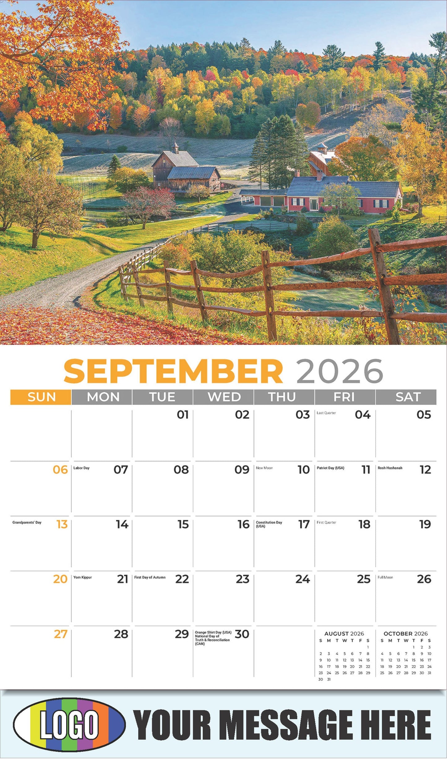 2026 Business Promo Calendar - Country Spirit - September