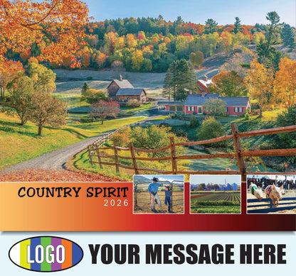 2026 Business Promotion Calendar - Country Spirit - Printed with your Logo, Name and message
