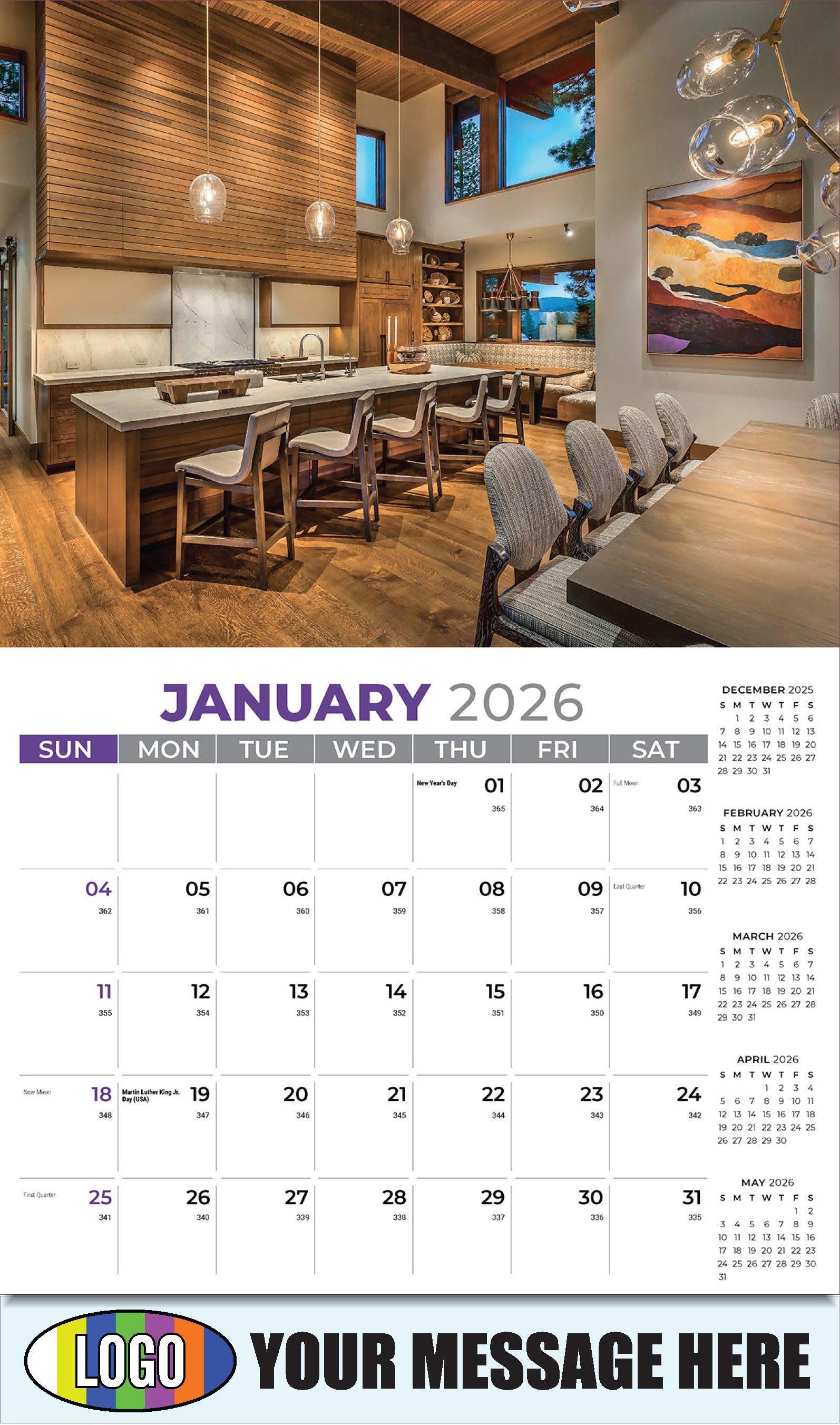 2026 Business Promotional Calendar - Decor and Design - January