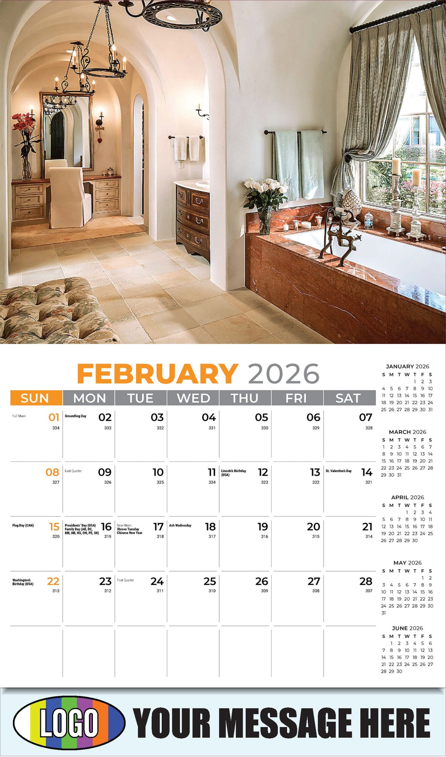 2026 Business Promotional Calendar - Decor and Design - February