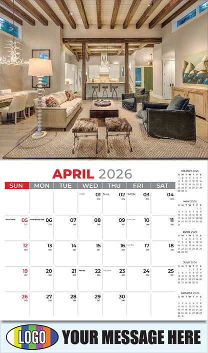 2026 Business Advertising Calendar - Decor and Design - April