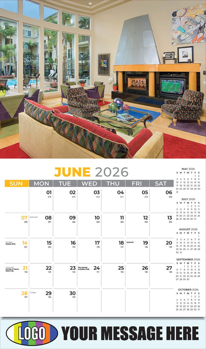 2026 Business Advertising Calendar - Decor and Design - June