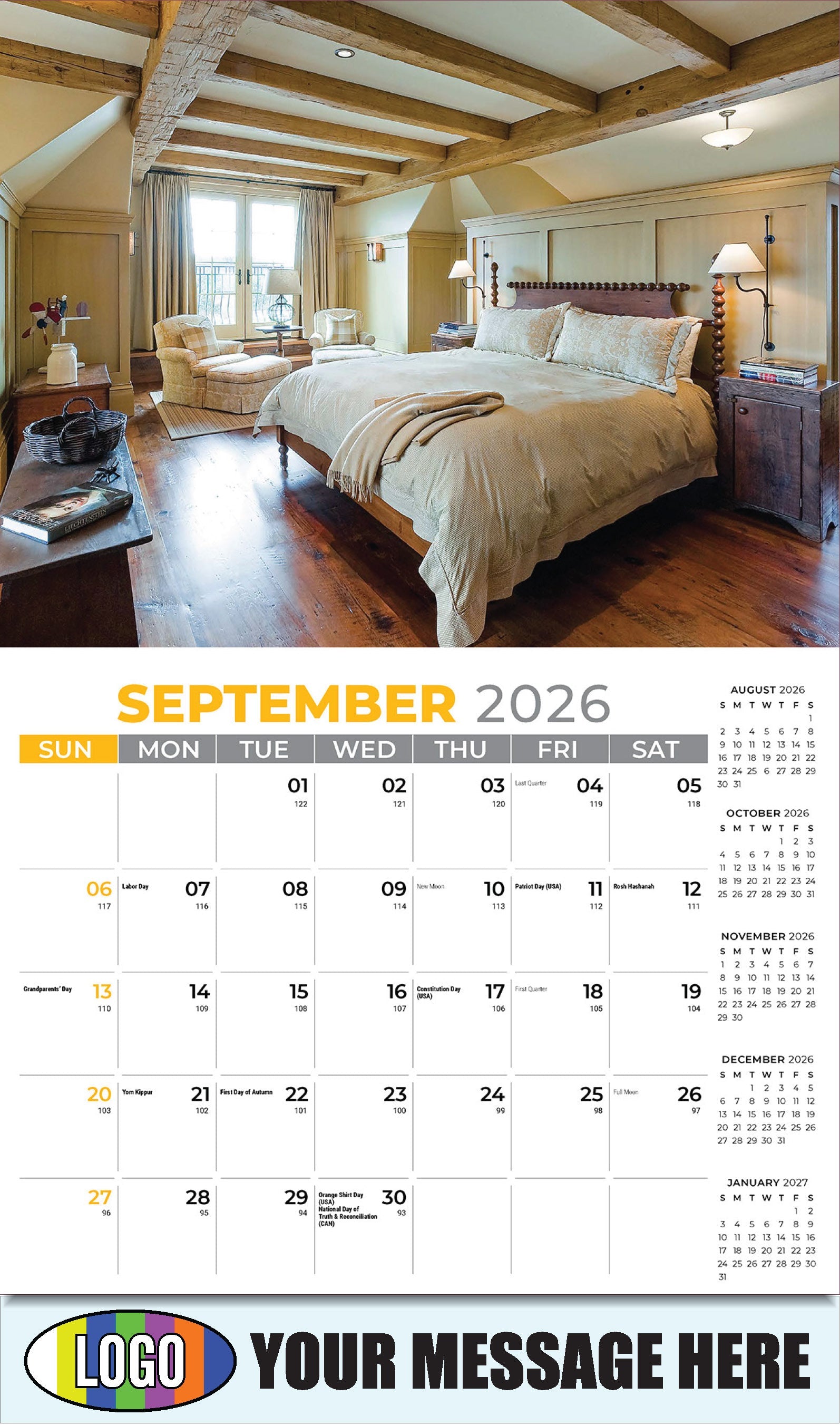 2026 Business Promo Calendar - Decor and Design - September