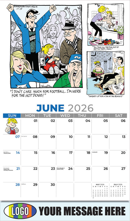 2026 Business Advertising Calendar - June - Dennis the Menace - ComicArt