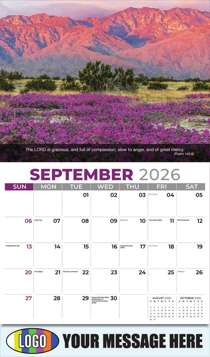 2026 Business Promo Calendar - Faith Passages - September - (Psalm 145:8)