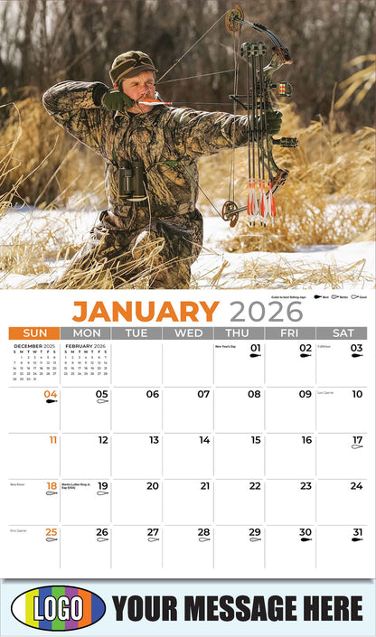 2026 Business Promotional Calendar - Fishing and Hunting - January