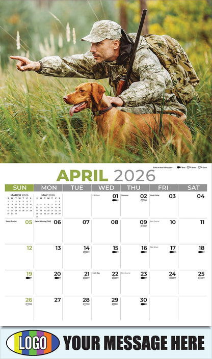 2026 Business Advertising Calendar - Fishing and Hunting - April