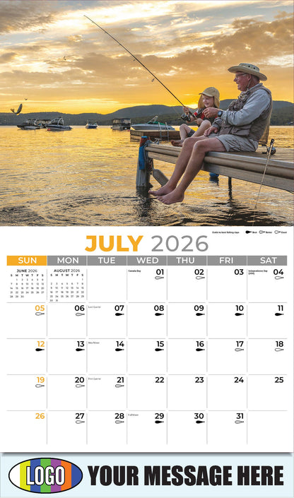 2026 Business Promo Calendar - Fishing and Hunting - July