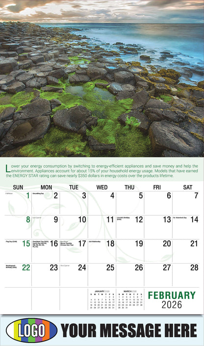 2026 Business Promotional Calendar - Go Green - February