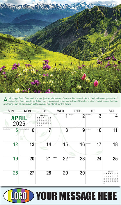 2026 Business Advertising Calendar - Go Green - April