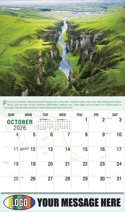 2026 Business Promotion Calendar - Go Green - October