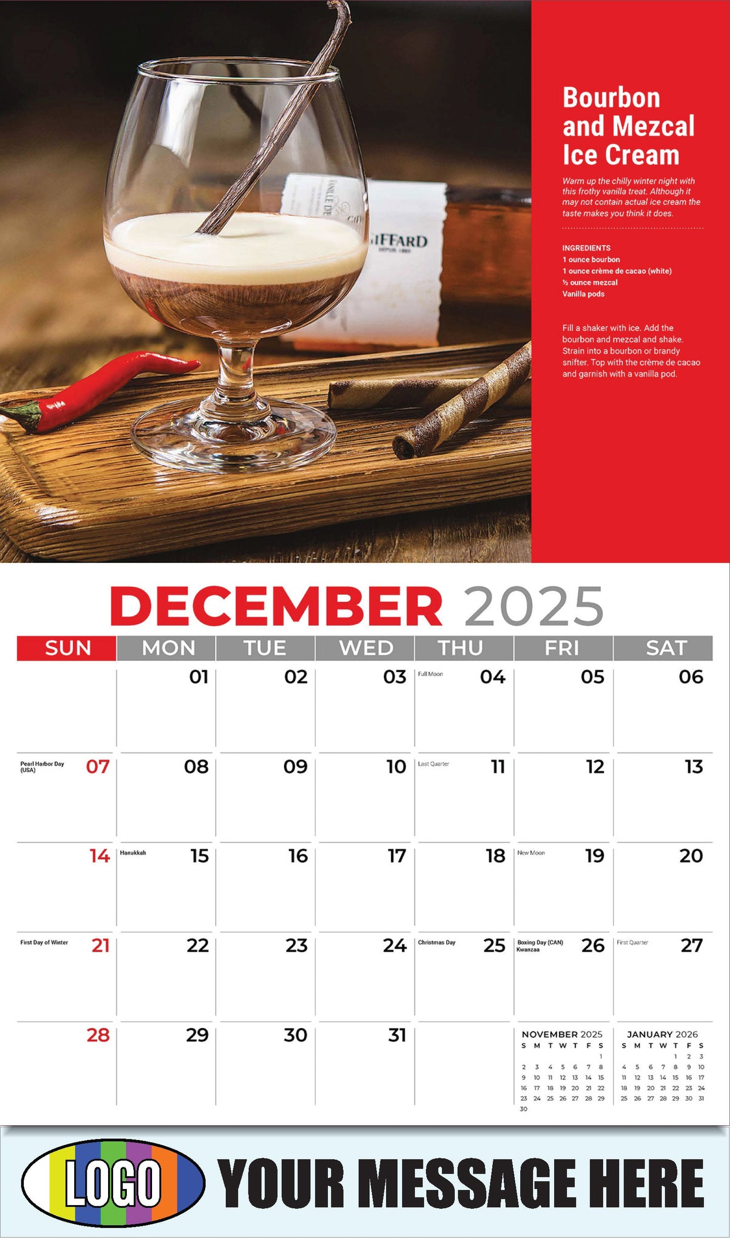 2026 Business Promotional Calendar - Bourbon and Mezcal Ice Cream - December_a