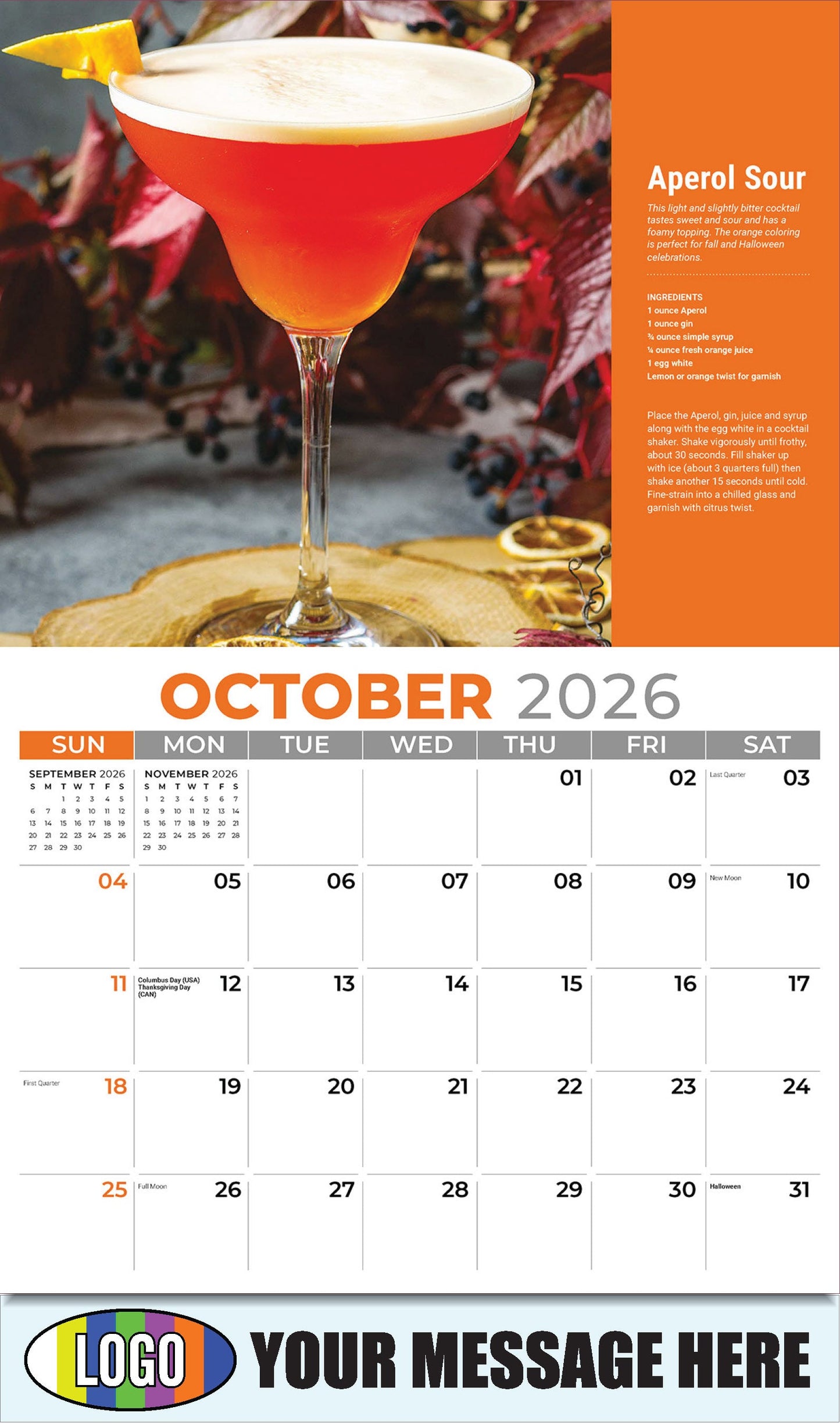 2026 Business Promotion Calendar - Aperol Sour - October