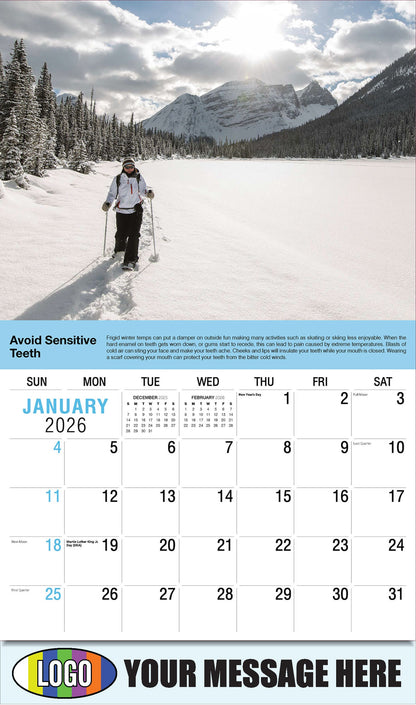 2026 Business Promotional Calendar Health Tips - January - Avoid Sensitive Teeth: