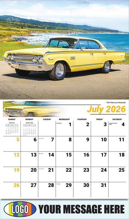 2026 Business Promo Calendar - Henry's Heritage FORD Cars - 1964 Mercury Marauder - July