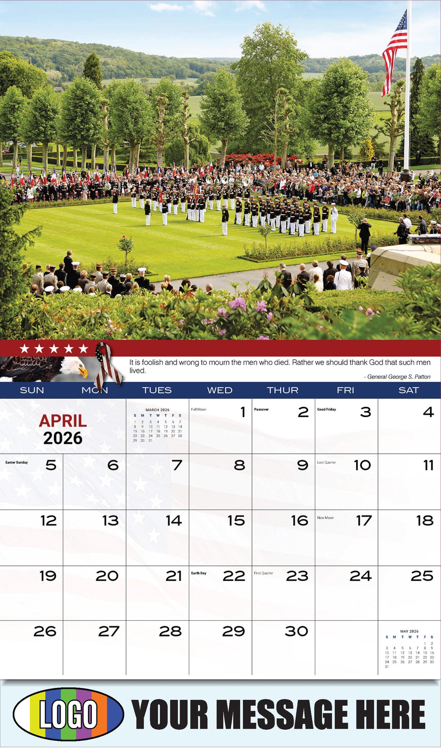 2026 Business Advertising Calendar - Home of the Brave - April