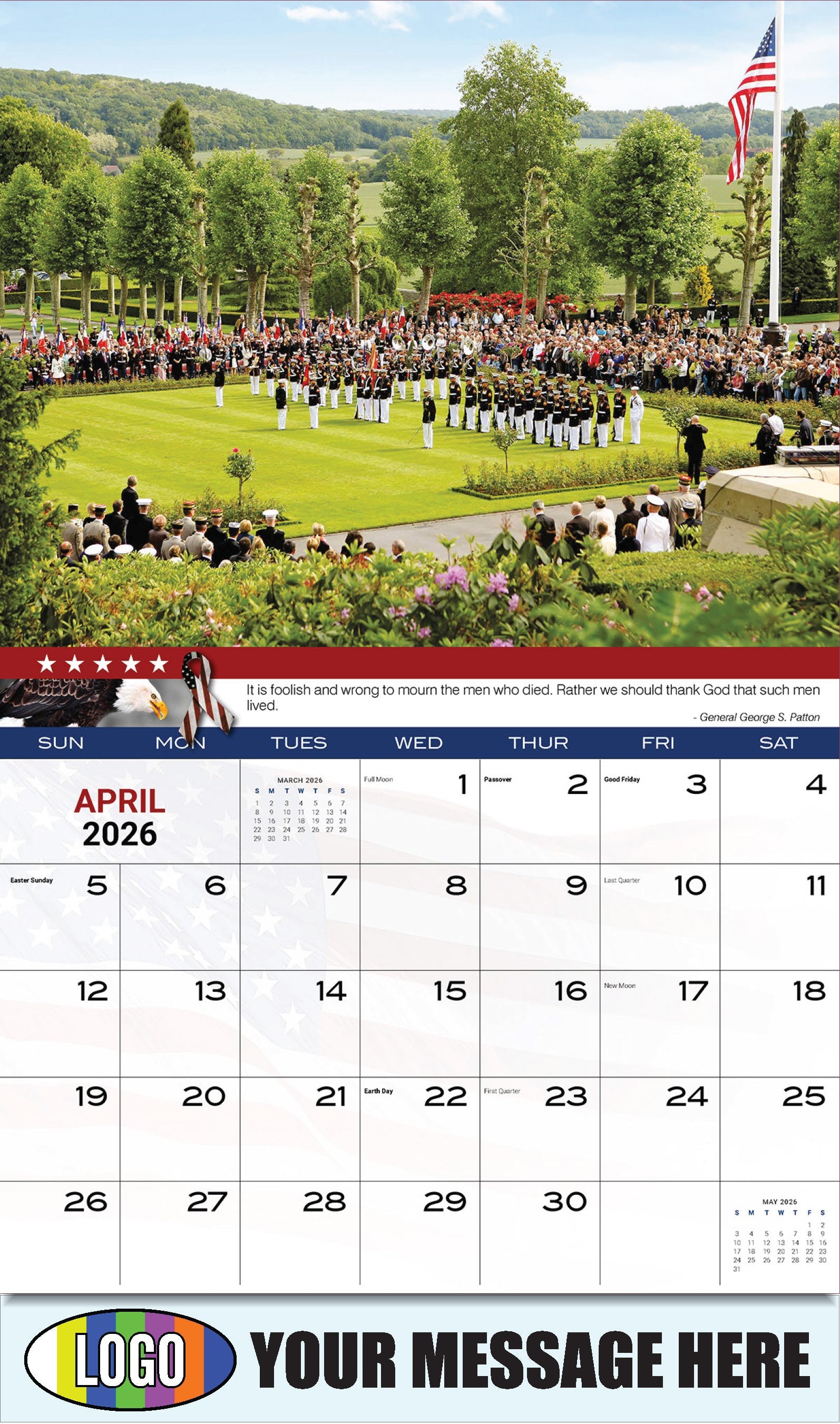 2026 Business Advertising Calendar - Home of the Brave - April