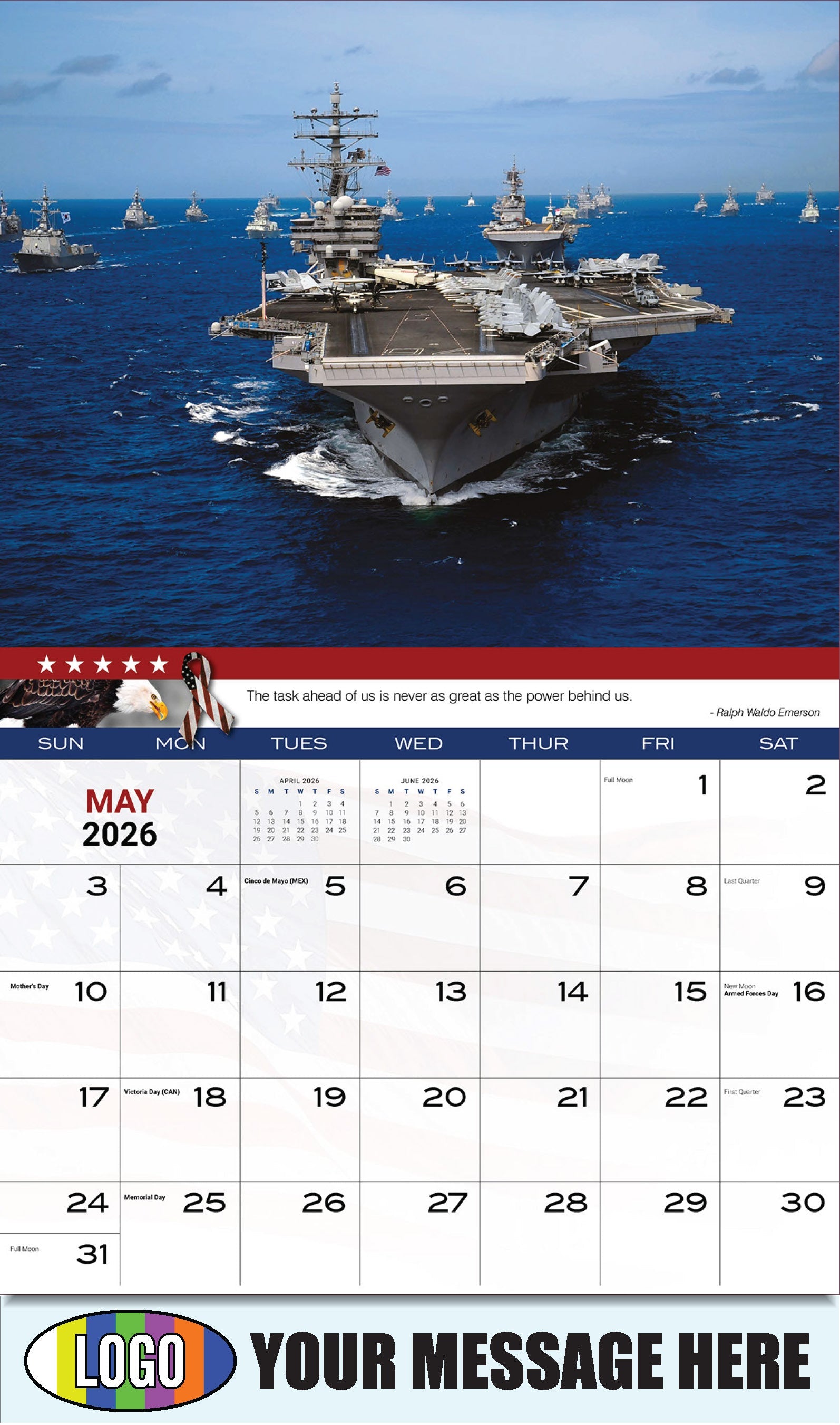 2026 Business Advertising Calendar - Home of the Brave - May
