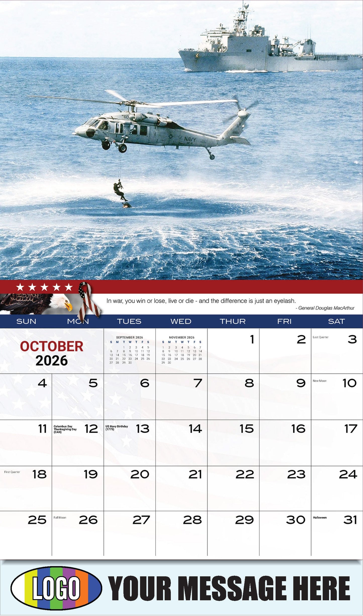 2026 Business Promotion Calendar - Home of the Brave - October