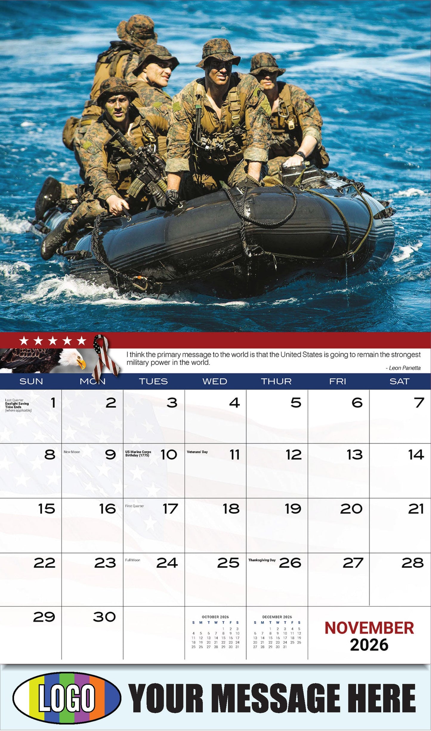 2026 Business Promotion Calendar - Home of the Brave - November