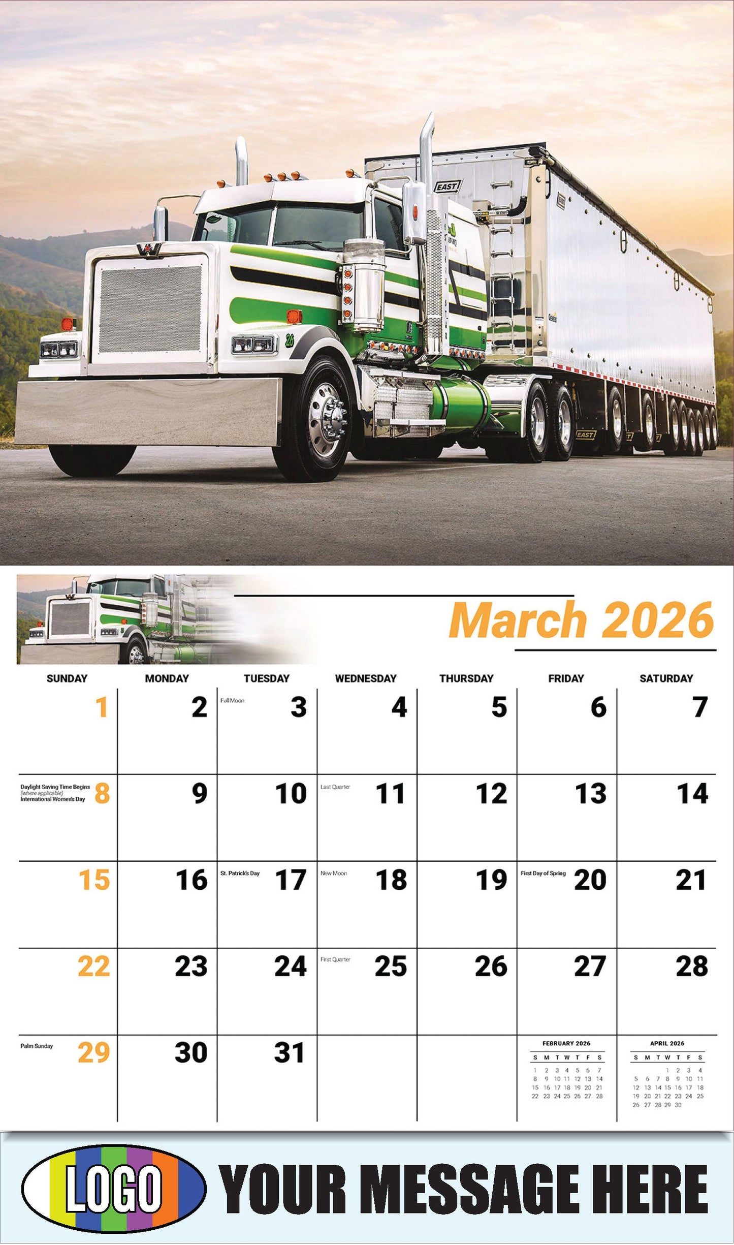 2026 Business Promotional Calendar - Kings of the Road - March