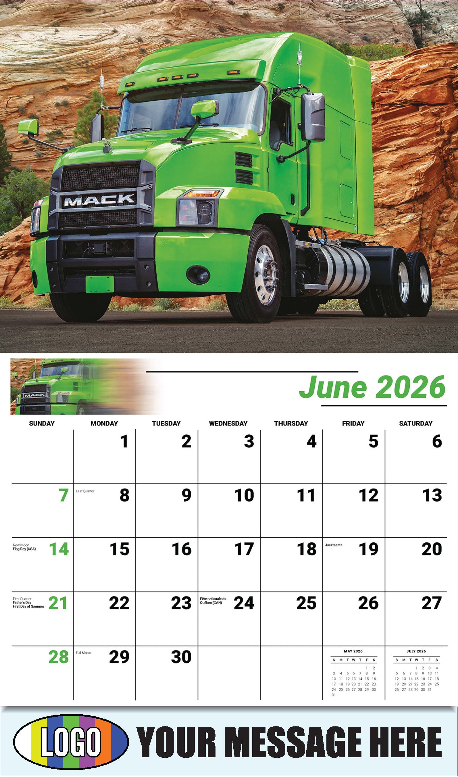 2026 Business Advertising Calendar - Kings of the Road - June
