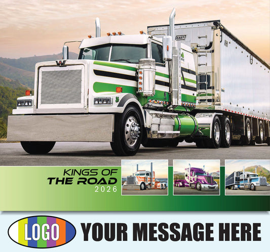 2026 Business Promotion Calendar - Kings of the Road - Printed with your Logo, Name and message