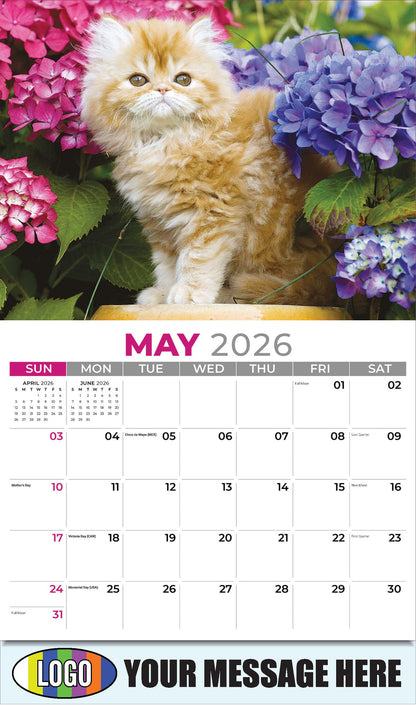 2026 Business Advertising Calendar - Kittens - May