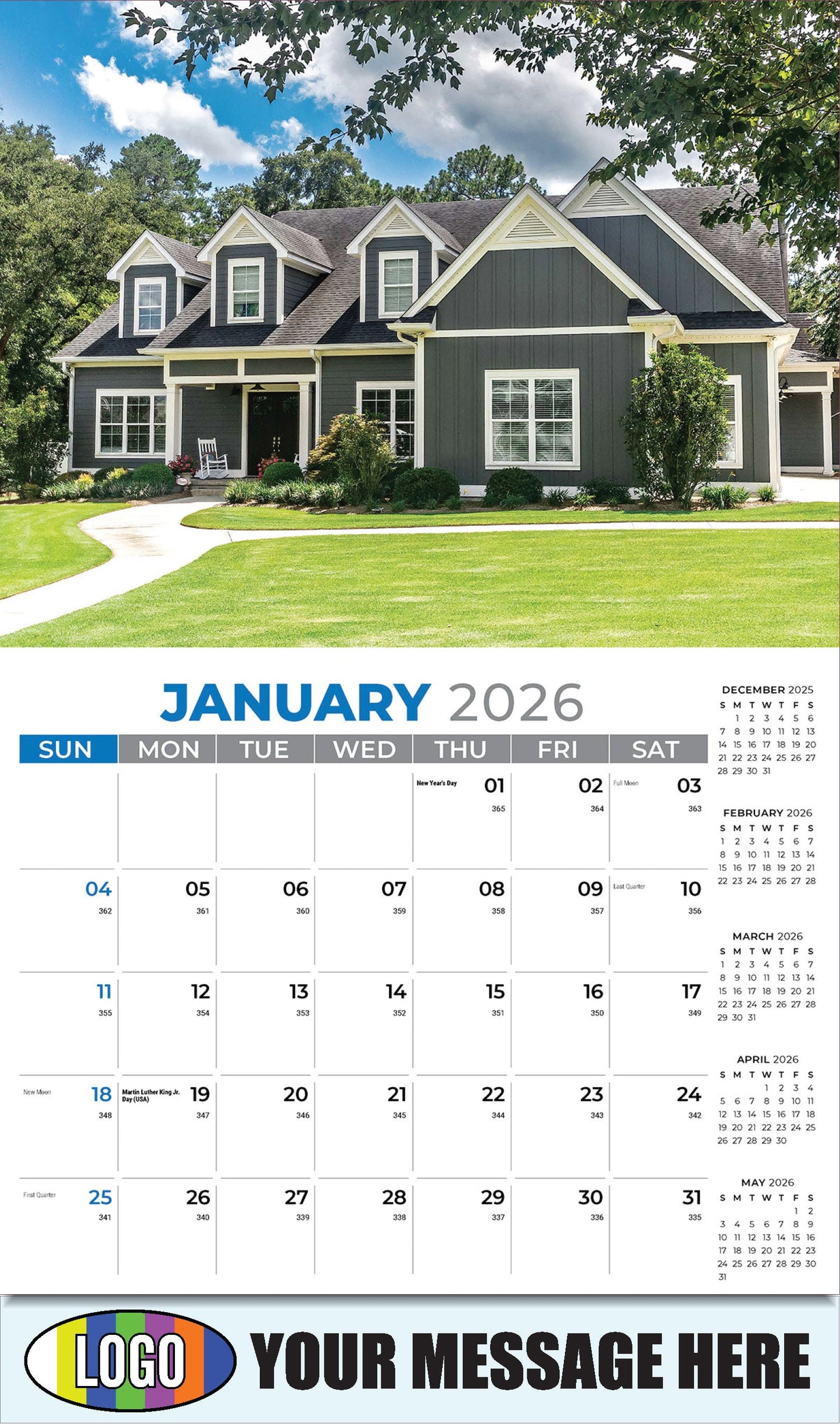 2026 Business Promotional Calendar - Luxury Homes - January