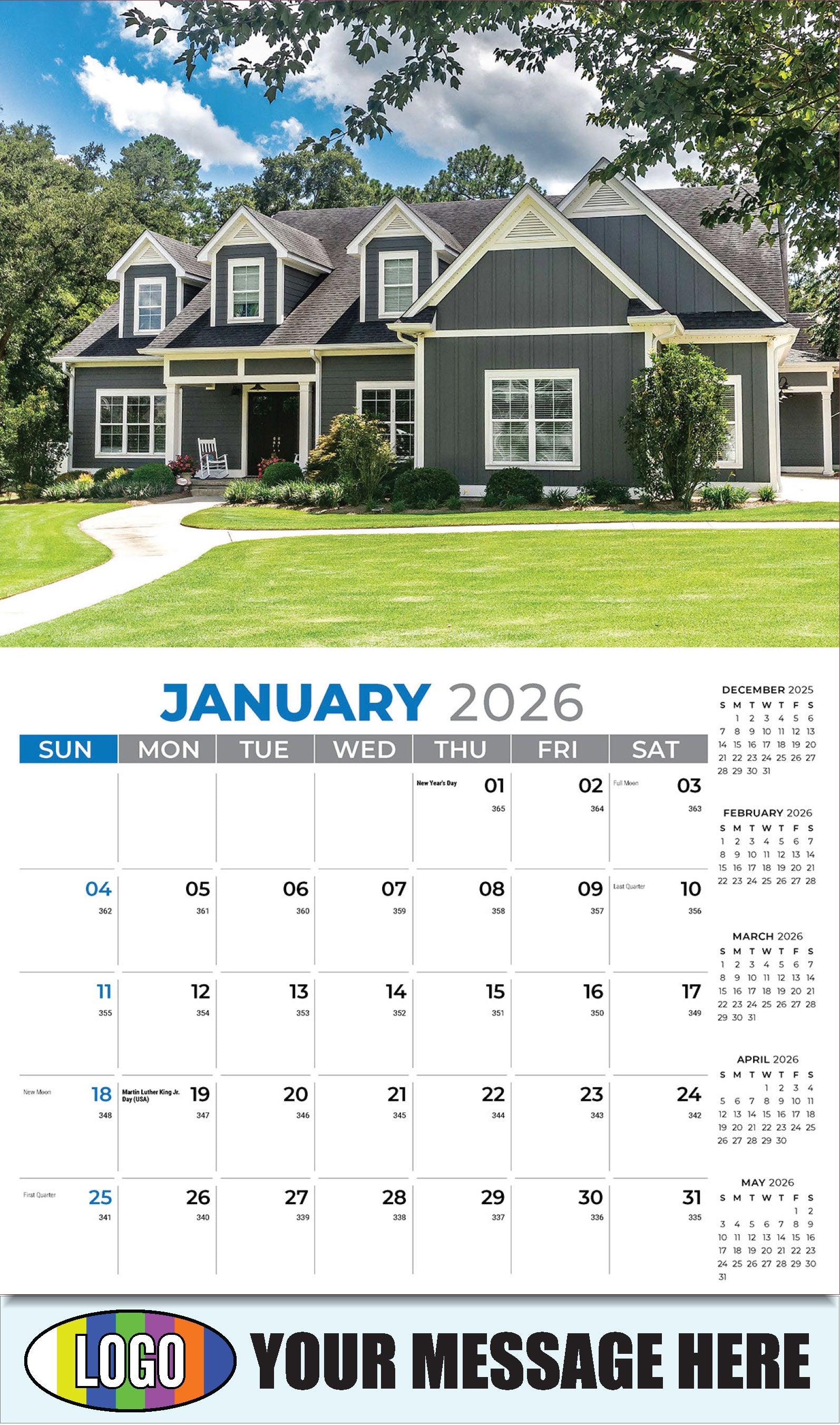 2026 Business Promotional Calendar - Luxury Homes - January