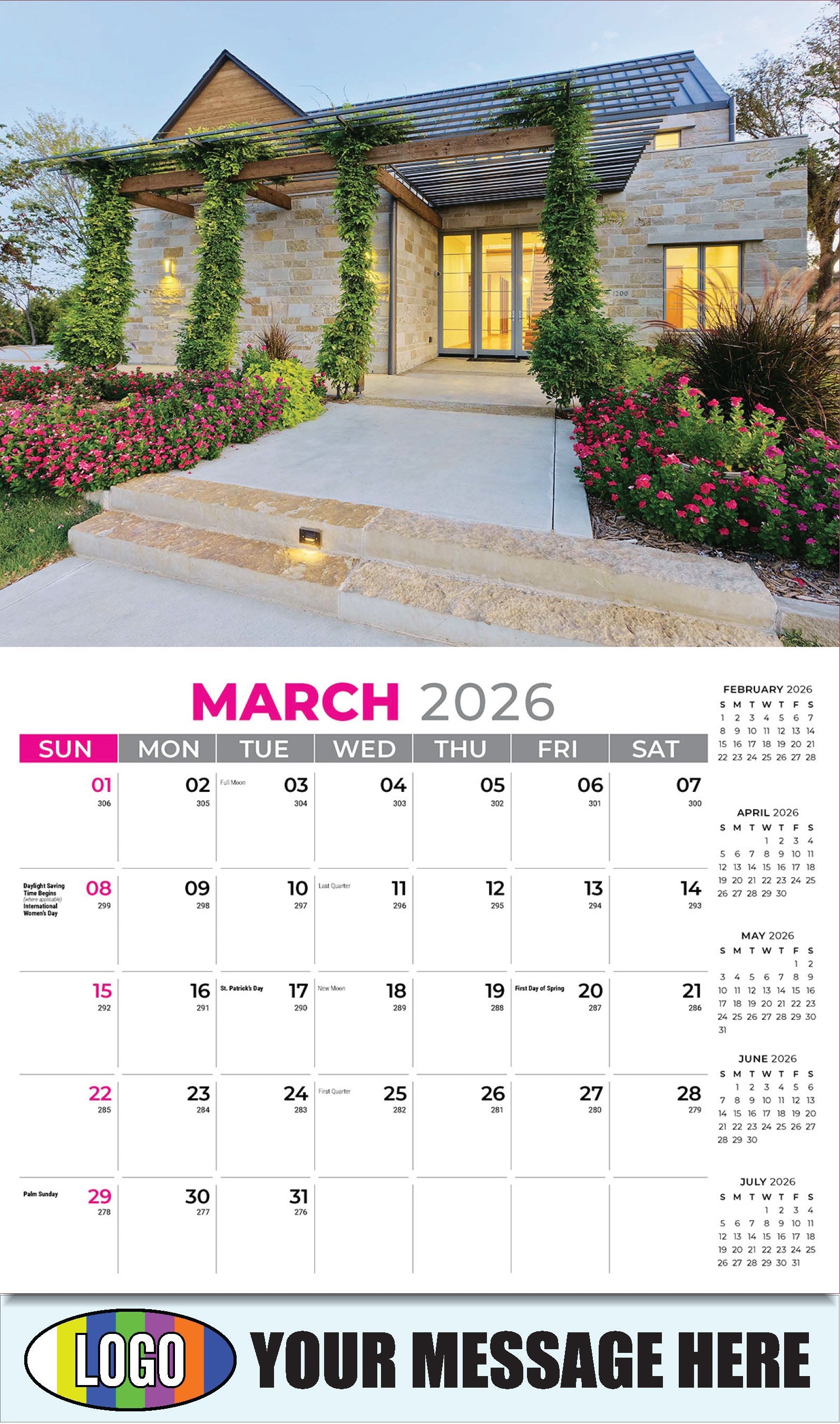 2026 Business Promotional Calendar - Luxury Homes - March