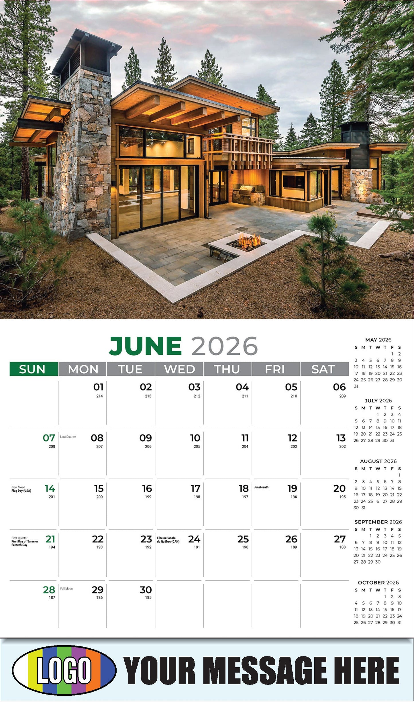 2026 Business Advertising Calendar - Luxury Homes - June