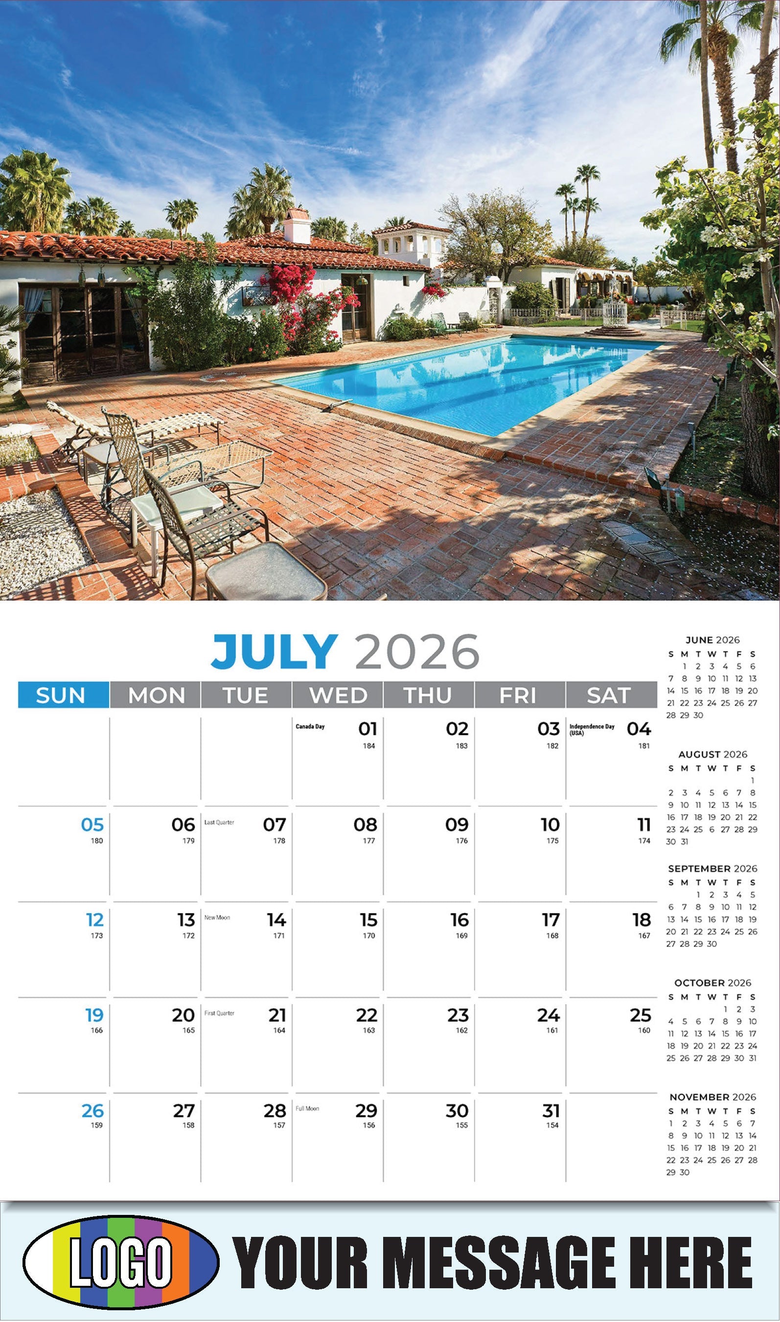 2026 Business Promo Calendar - Luxury Homes - July