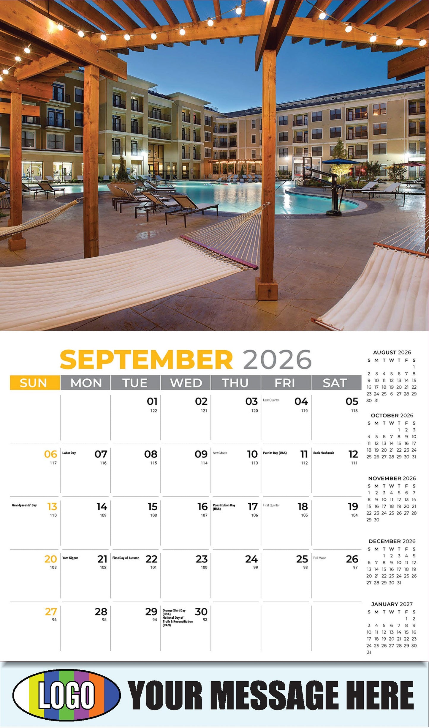 2026 Business Promo Calendar - Luxury Homes - September