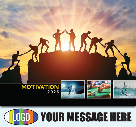 2026 Business Promotion Calendar - Motivational Quotes - Printed with your Logo, Name and message