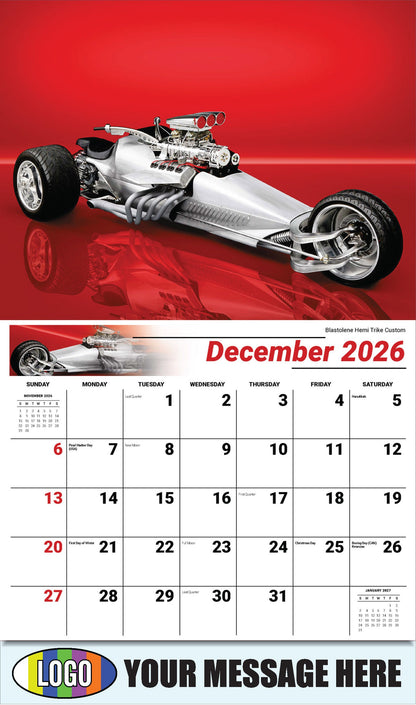 2026 Business Promotion Calendar - Motorcycle Mania - Blastolene Hemi Trike  - December