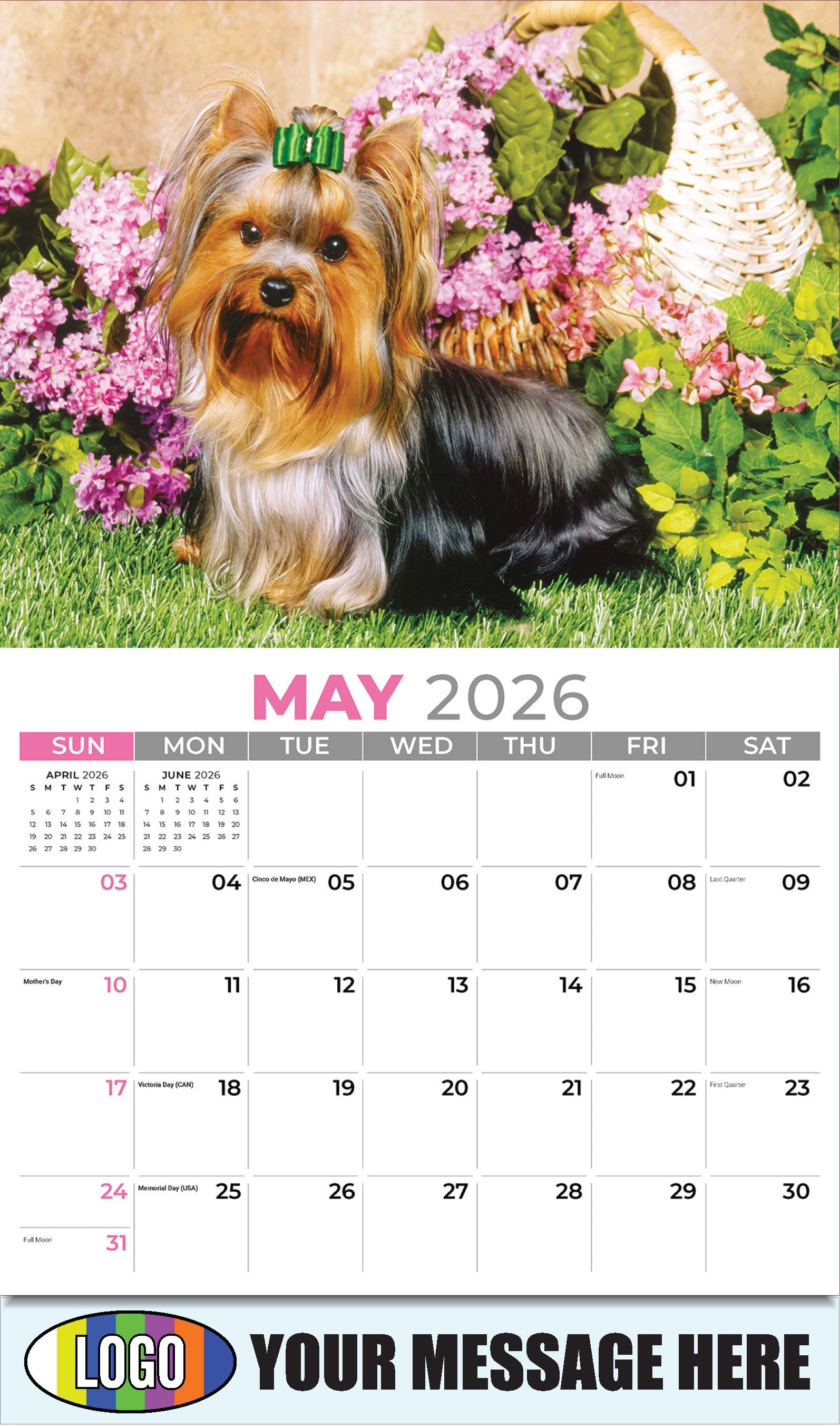 2026 Business Advertising Calendar  - Pets - May