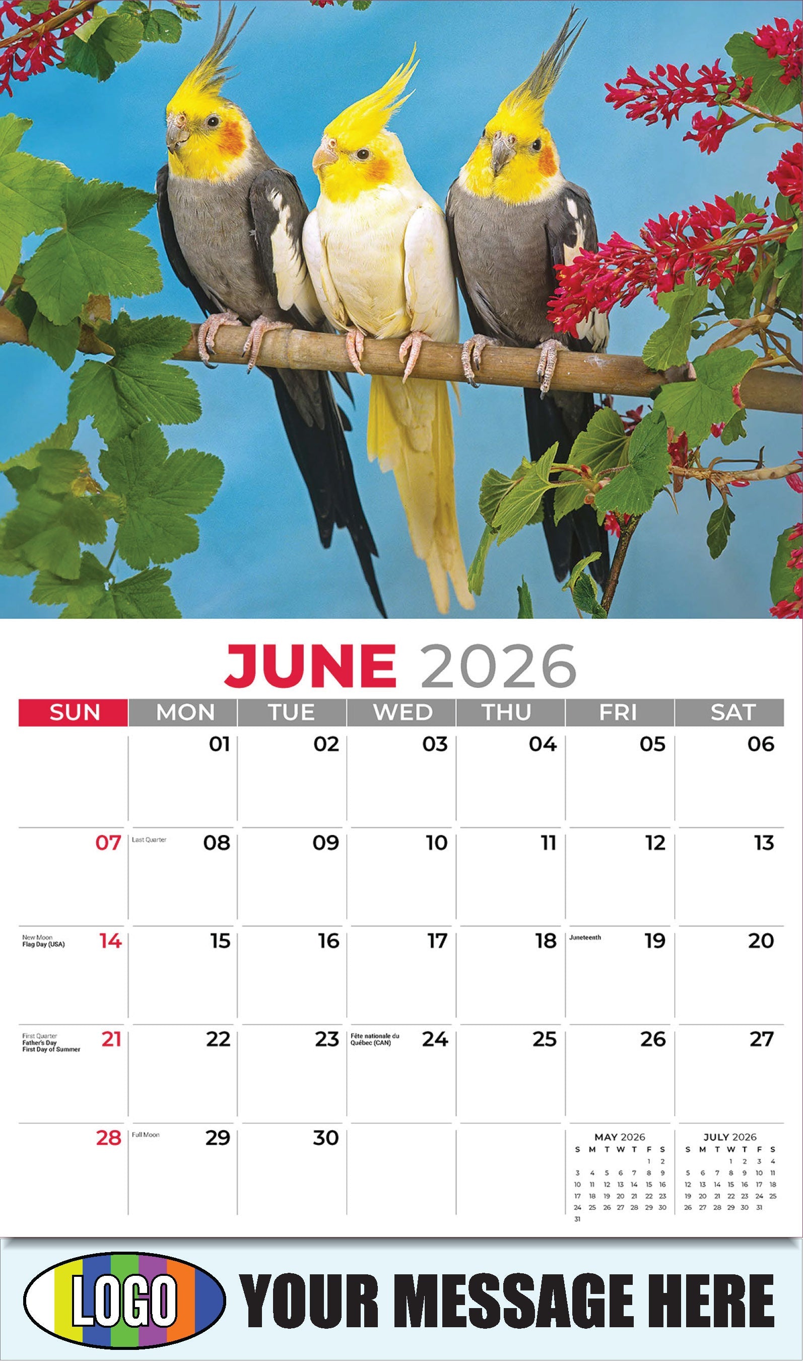 2026 Business Advertising Calendar  - Pets - June