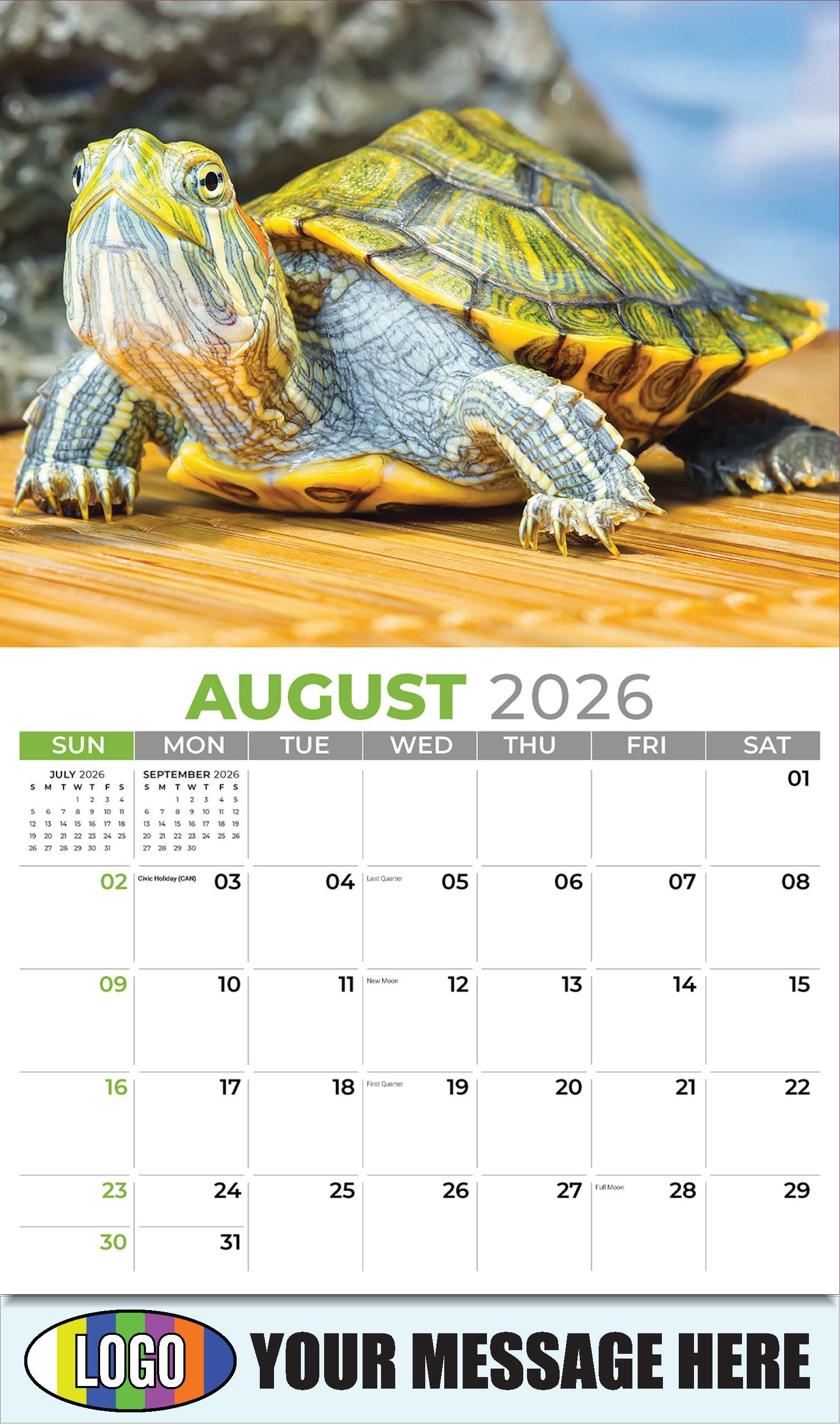 2026 Business Promo Calendar  - Pets - August