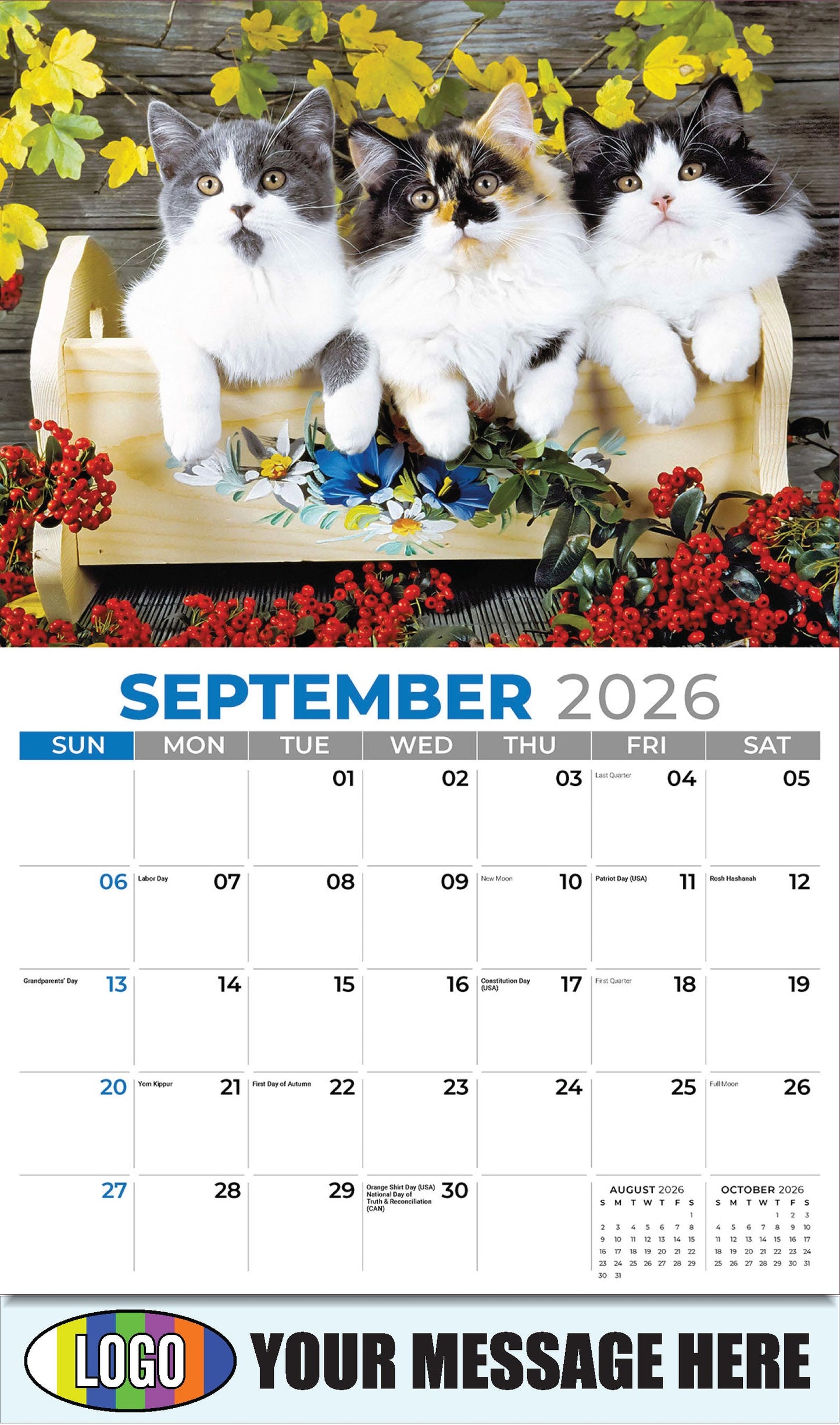 2026 Business Promo Calendar  - Pets - September