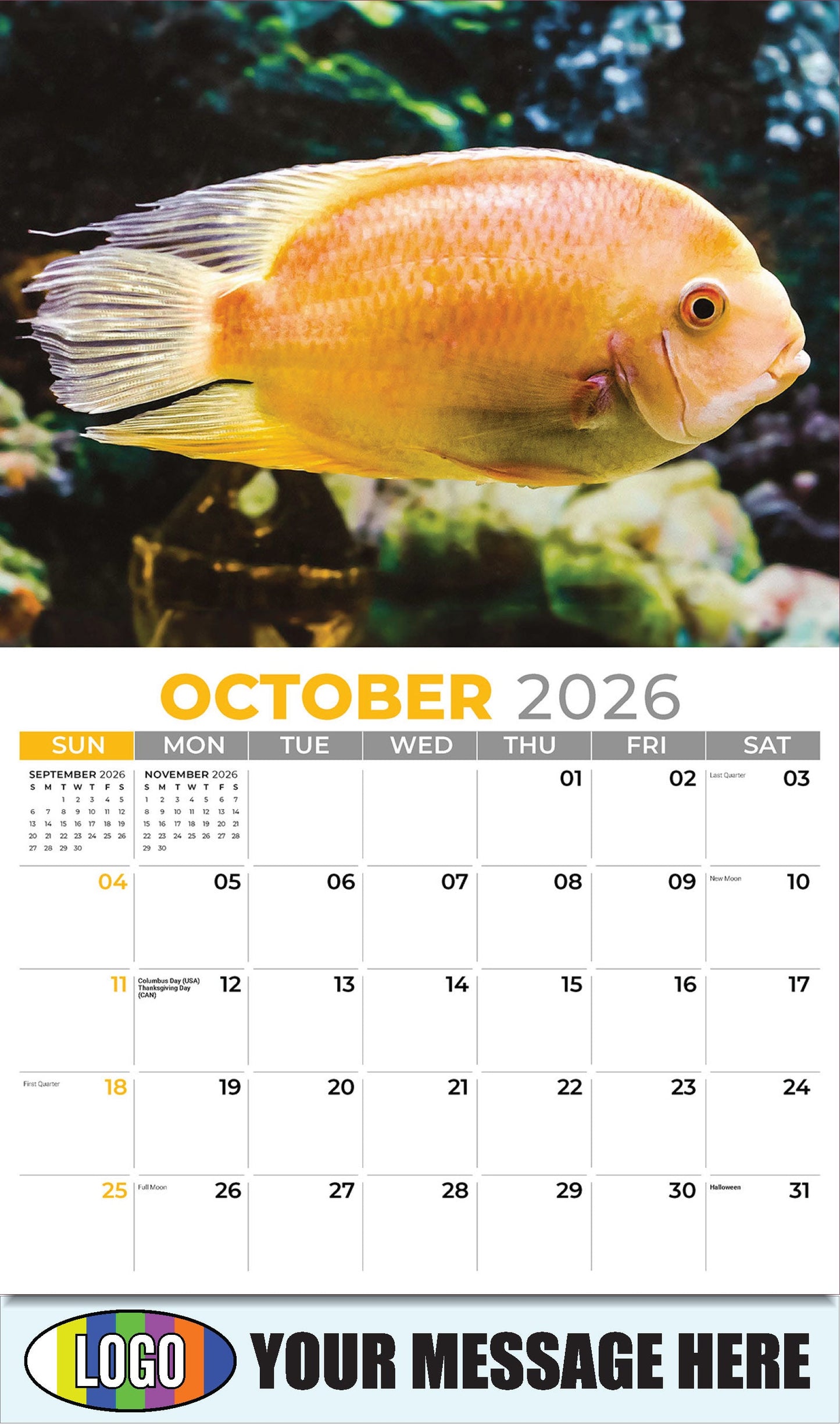 2026 Business Promotion Calendar  - Pets - October