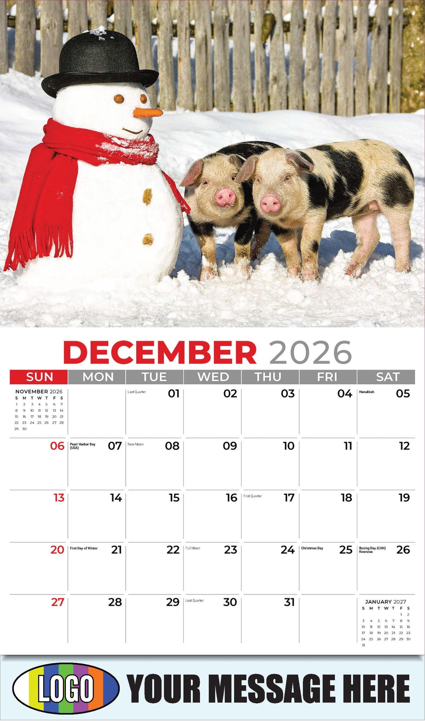 2026 Business Promotion Calendar  - Pets - December