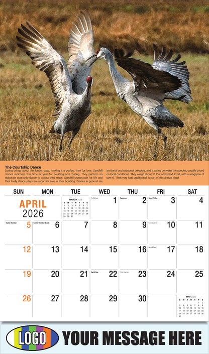 2026 Business Advertising Calendar Planet Earth - April - The Courtship Dance: